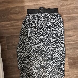 No Boundaries Black and White Animal Print Maxi Skirt